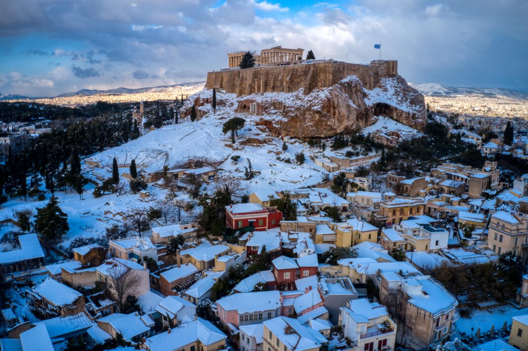 χιόνι κακοκαιρία Αθήνα
